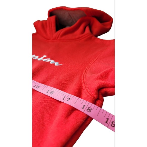 Champion Youth Boys Hooded Pullover Embroidered Sweatshirt Sweater Red Sz Large - Picture 5 of 6